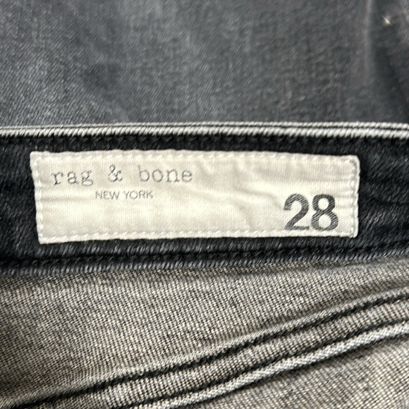 💥 Rag & Bone Nina High Rise Make Cigarette Straight Leg Jeans | Charcoal Black - Picture 6 of 7